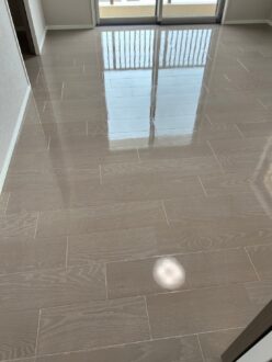 京都府宇治市でペット用UVフロアコーティングの施工後