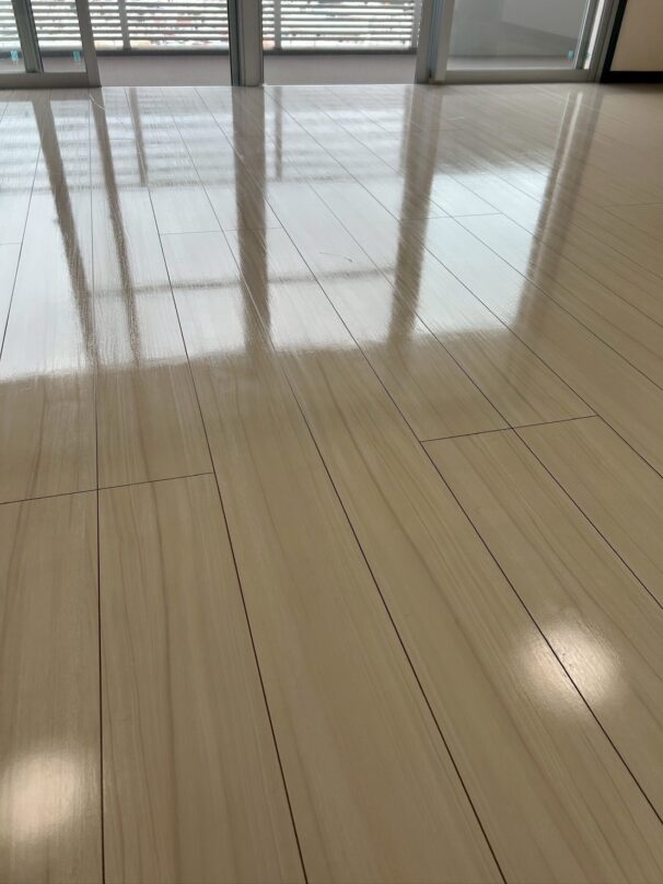 セラミックフロアコーティング施工後のフローリング（奈良県橿原市・新築戸建て）